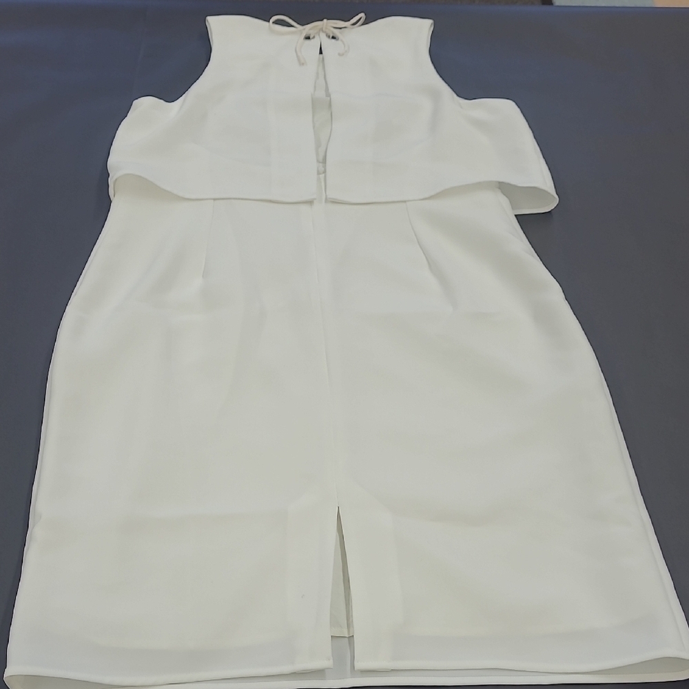 Rag & Bone Cream/White Sleeveless Open Back Dress Size L - Picture 12 of 15